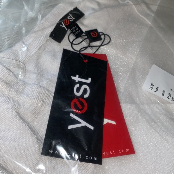 Yest Yana Ladies Cardigan Sweater White Button Front Various Sizes 6-16 - Picture 10 of 12